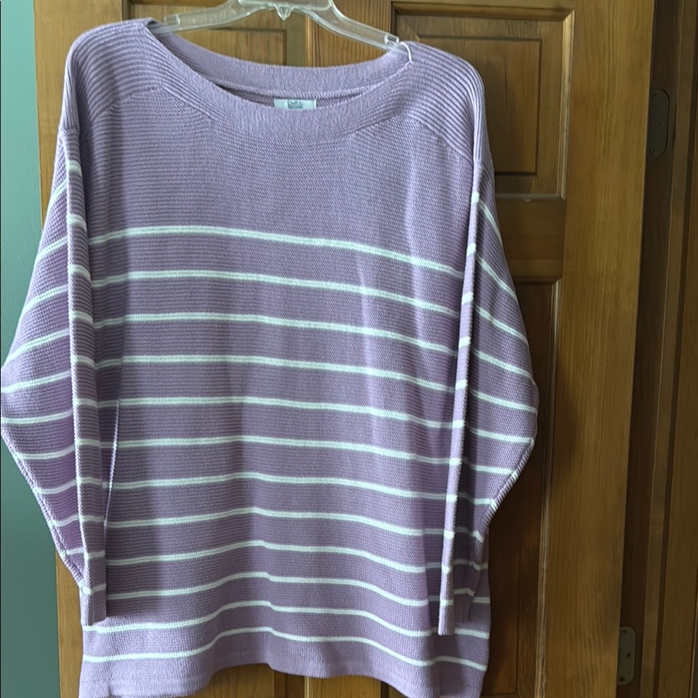 Striped Lavender Sweater, Craft & Barriw